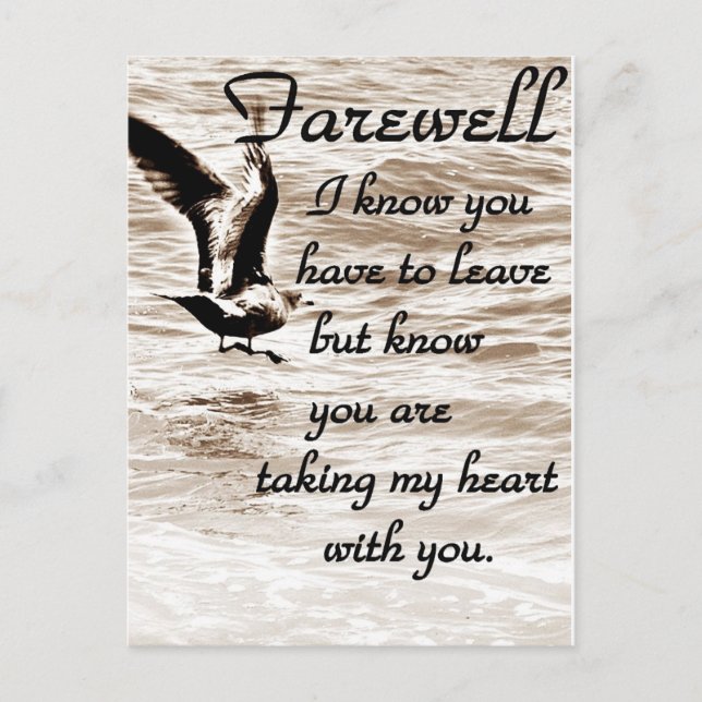 Farewell,I'll Miss You_ Postcard (Front)