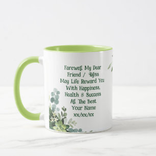 Farewell Leaving Mug Add Own Text Poem Message
