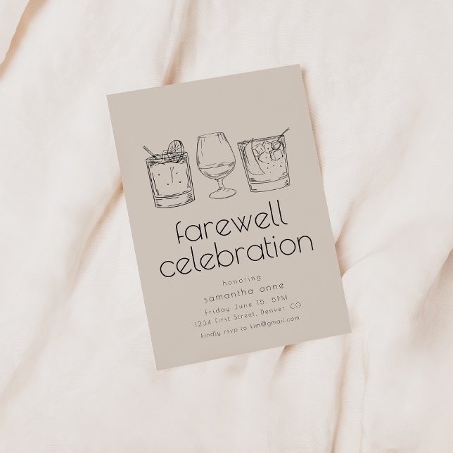 Farewell Moving Retirement Party Invitation Boisso (Créateur téléchargé)