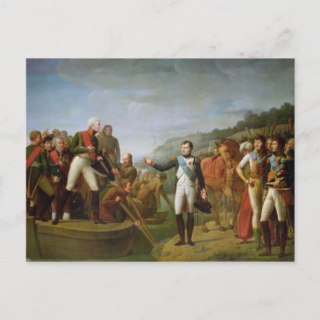 Farewell of Napoleon I  and Alexander I Postcard (Front)