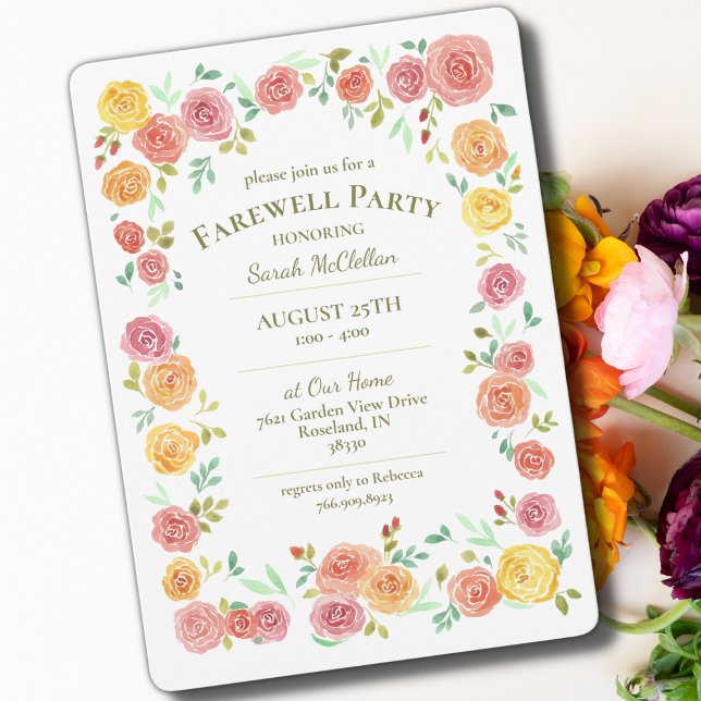 Farewell Party Floral Invitation (Creator Uploaded)