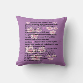 farewell poem throw pillow