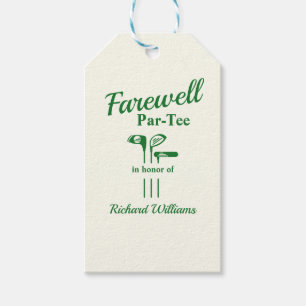 Farewell Retirement Golf Clubs Themed Par Tee Gift Tags