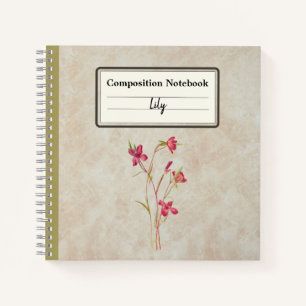 Farewell to Spring Flower Personalized Composition Notebook