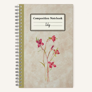 Farewell to Spring Flower Personalized Notebook