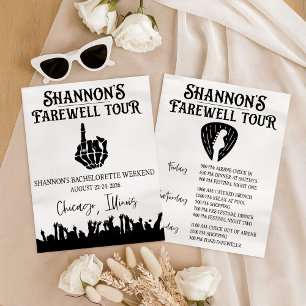 Farewell Tour, Music Festival Bachelorette Weekend Invitation