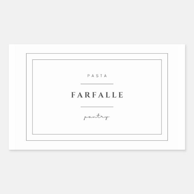 Farfalle Pasta Label Stickers (Front)