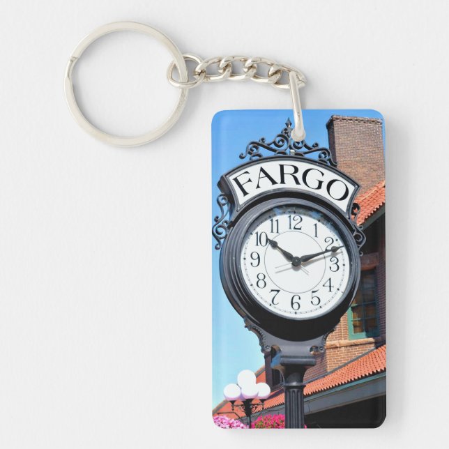 Fargo Clock Keychain (Front)