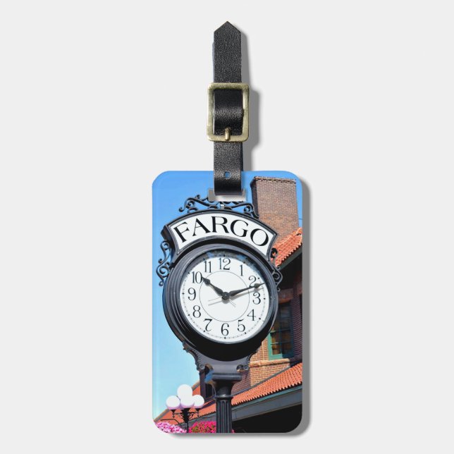 Fargo Clock Luggage Tag (Front Vertical)