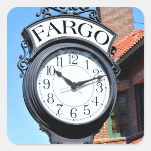 Fargo Clock Square Sticker