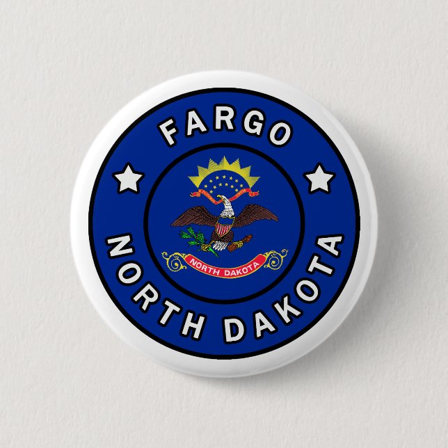 Fargo North Dakota 2 Inch Round Button (Front)