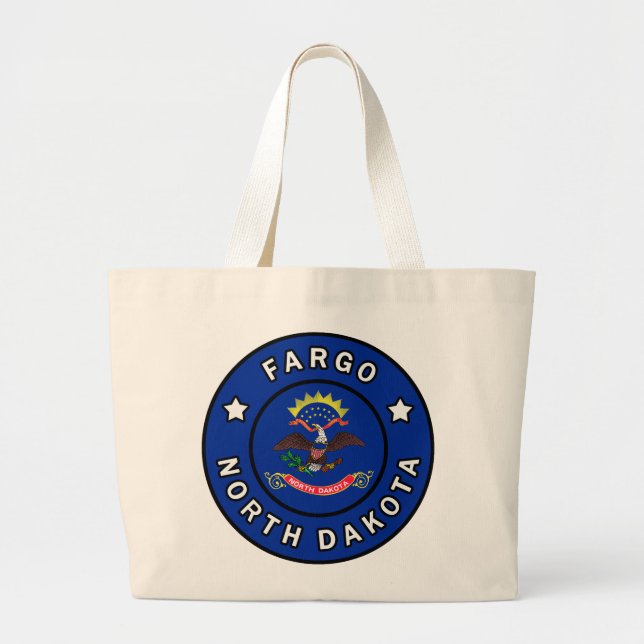 Fargo North Dakota Large Tote Bag (Front)