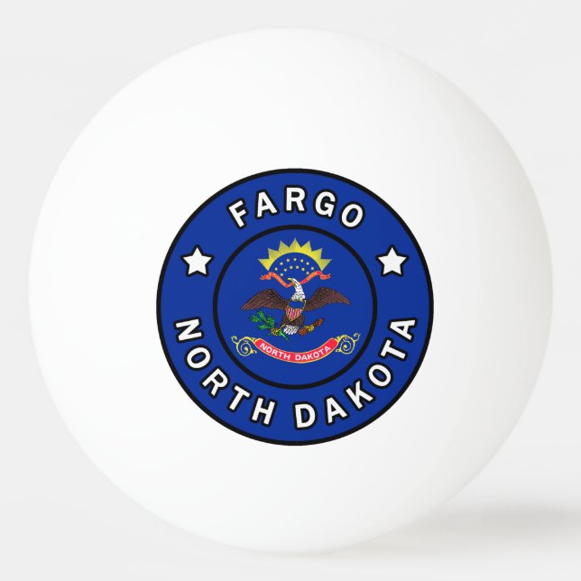 Fargo North Dakota Ping Pong Ball (Front)