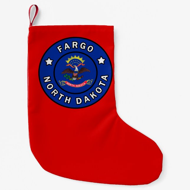 Fargo North Dakota Small Christmas Stocking (Front)