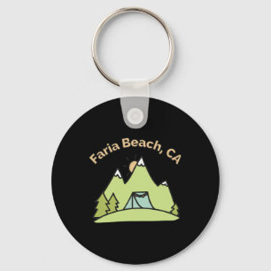 Faria Beach Ca Mountains Hiking Climbing Camping A Keychain