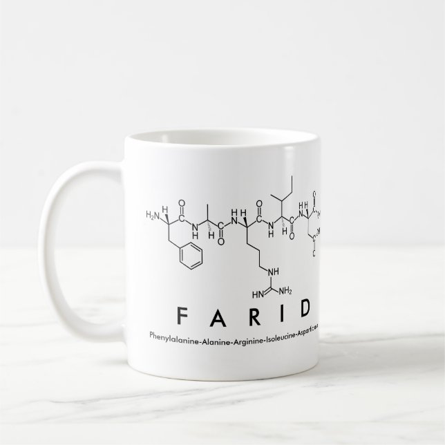 Farid peptide name mug (Left)