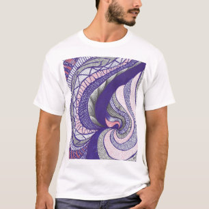 Farimah Abstract Flowing Hand-Drawn Art T-Shirt