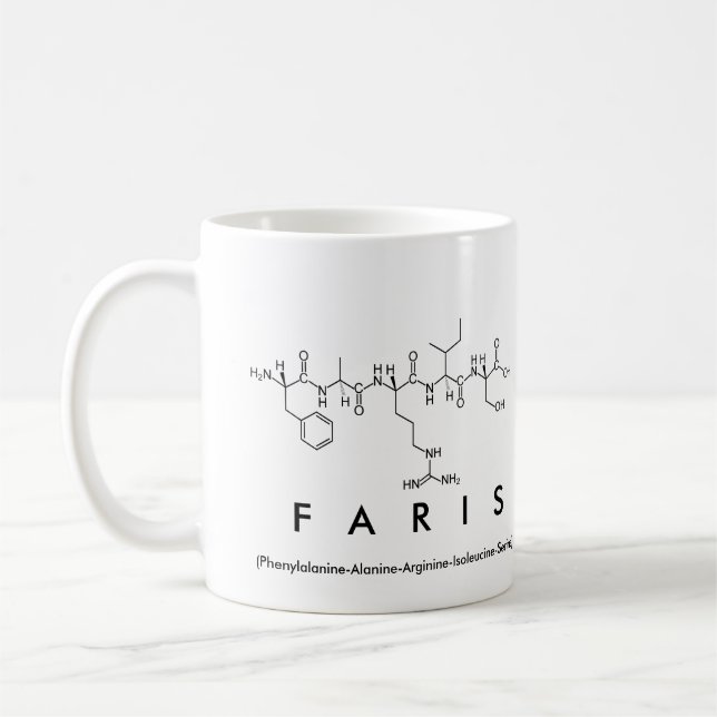 Faris peptide name mug (Left)