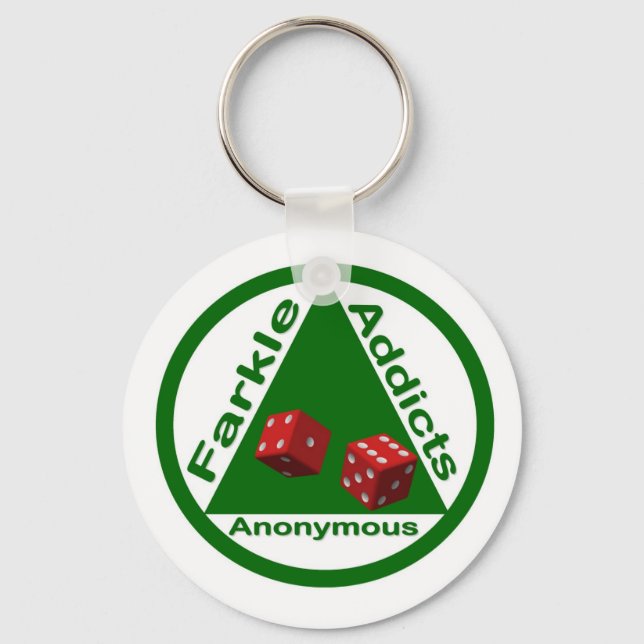 Farkle Addicts Anonymous Keychain (Front)