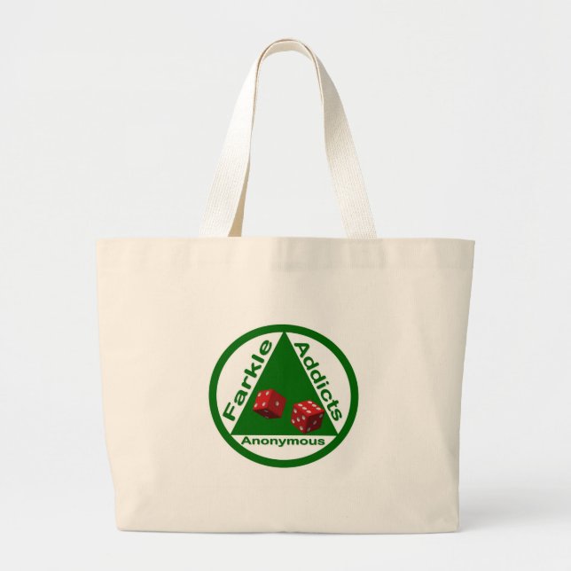 Farkle Addicts Anonymous Large Tote Bag (Front)