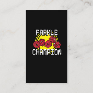 Farkle Champion - Funny Dice Saying, Board Game Business Card