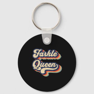 Farkle Queen Vintage Farkle Dice Game Womens Keychain