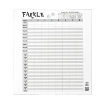 Farkle Score Sheets with Rules Easy Tear Away