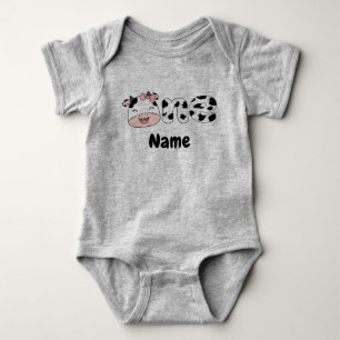 Farm 1st Birthday, Custom Baby Girl Cow Birthday Bodysuit
