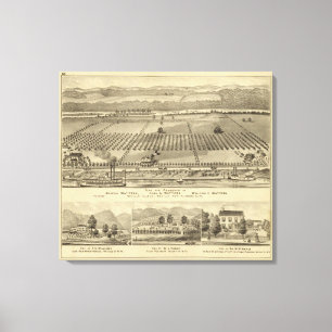 Farm and residences of Joseph Canvas Print