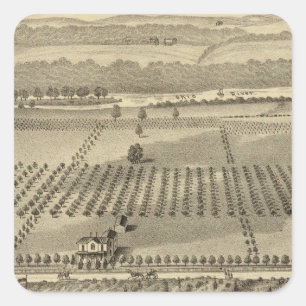 Farm and residences of Joseph Square Sticker