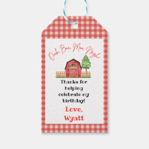 Farm Animal/ Barn Yard Party Favour Thank You Tag