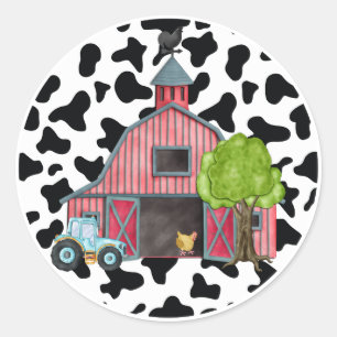 Farm Animal Barnyard Birthday Party Sticker Favor 