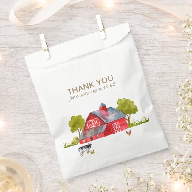 Farm Animal Birthday Celebration Favour Bags (Clipped)