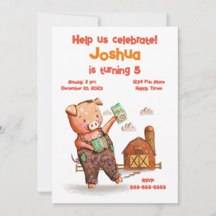 Farm Animal Birthday Party Invitation