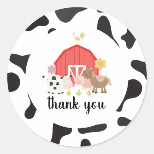Farm Animal Birthday Party thank you favour tags