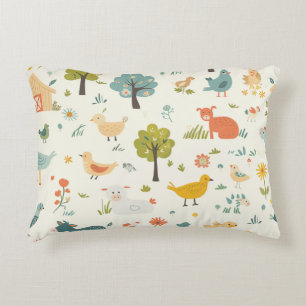Farm animal child accent pillow
