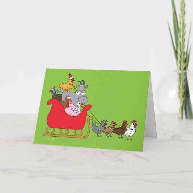 Farm Animal Christmas Holiday Card (Front)