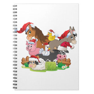 Farm Animal Christmas Notebook