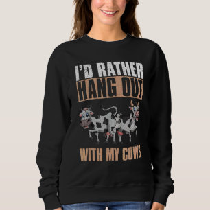 Farm Animal Cow Farmer Farming Cute Cow Sweatshirt