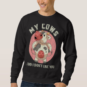Farm Animal Cow Farmer Farming Cute Cow Sweatshirt