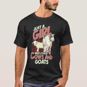 Farm Animal Girls Cow Farmer Women Farming Goat T-Shirt