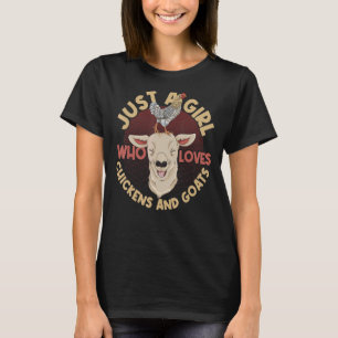 Farm Animal Girls Goat Farmer Women Farming Chicke T-Shirt