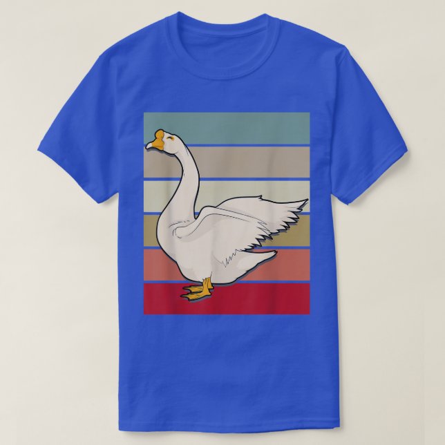 Farm Animal Lover Farmer Retro Bird Goose  T-Shirt (Design Front)