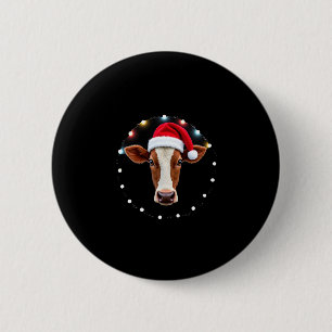 Farm Animal Xmas Pajamas Costume Farmer Christmas 2 Inch Round Button