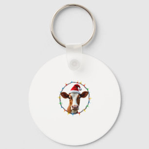 Farm Animal Xmas Pajamas Costume Farmer Christmas Keychain