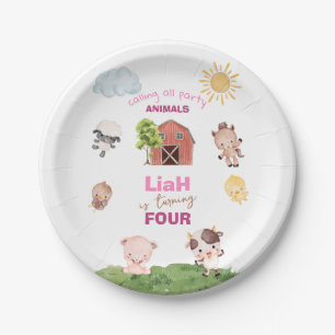 Farm animals Any Age Paper Plate