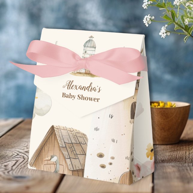 Farm Animals Baby Shower Favor Box (Creator Uploaded)
