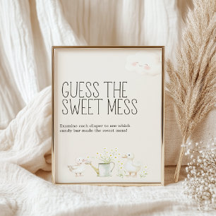 Farm Animals Baby Shower Guess Sweet Mess Sign