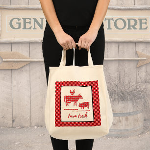 Farm Animals Bandana Print  Tote Bag