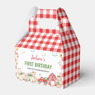 Farm Animals Barnyard Kids Birthday Favor Box
